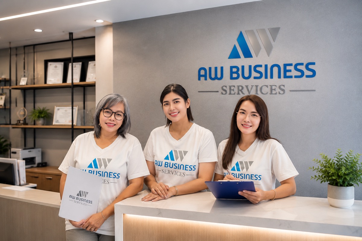 AW Business Service Pattaya office team